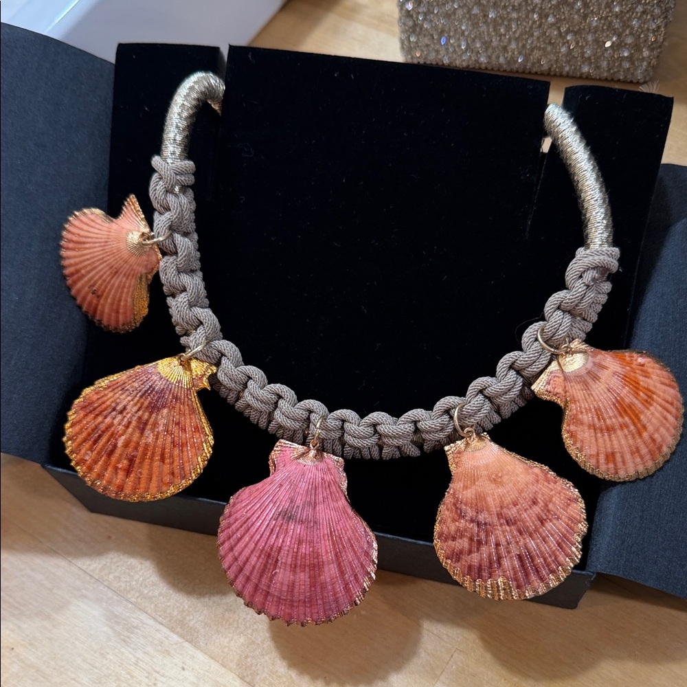 Authentic Gold and Pink Shell Necklace